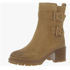 Naturalizer Women's Trina Boots Golden Carmel Suede Size 9.5 NWOB Elegant Bold